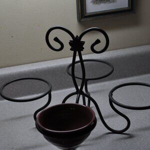 Longaberger Wrought iron small desert bowl holder
